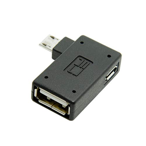 CHENYANG CY 90 Degree en ángulo Recto Micro USB 2,0 OTG Adaptador de Host con alimentación USB para Galaxy S3 S4 S5 Note2 Note3 teléfono Celular & Tableta