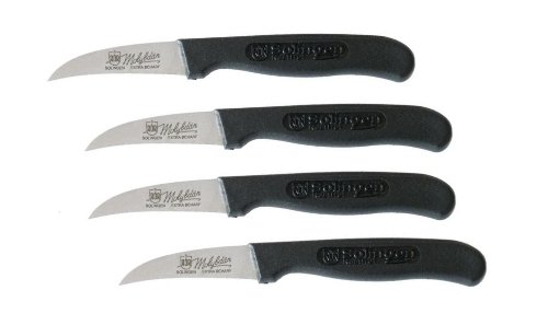 4 Stück Schälmesser Küchenmesser gebogen Gemüsemesser Obstmesser RÖR
