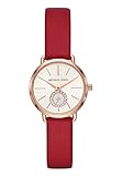 Michael Kors Damen Analog Quarz Uhr mit Leder Armband MK2787