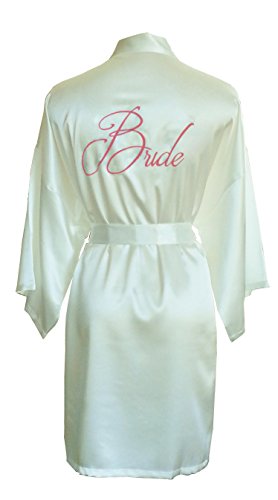Fete Fabulous Damen Morgenmantel Ivory with Turquoise One size - 2