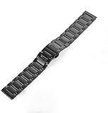 Uhrenband Uhrenarmband uhrenarmbänder Unisex Intelligenter Edelstahl Gurt Schmetterlingsschnalle Metallband 150 * 22 mm (schwarz)