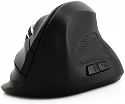 Wireless Gaming Mouse, Diadia E56 1600DPI 6D Wireless Vertical Mouse Ergonomic High Precision Optical Mouse, 2000/ 2003/ ME/ XP/ Vista/ Win7/ 8/ 10/ MAC OS/ Linu, 6 Buttons for PC, Desktop, Laptop, Mac (Black)