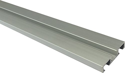 GARDUNA 300cm Gardinenschiene Vorhangschiene, Aluminium, silber, alu-silber eloxierte Oberfläche, 2-läufig oder 1-läufig (Wendeschiene) - 7