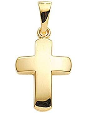 Gold 14 k ( 585 ) Kreuz Anhänger - B. 10,7 mm - H. 13,5 mm