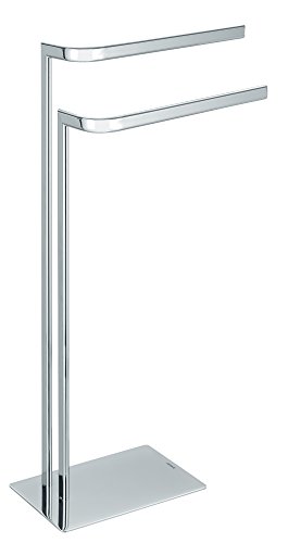 Preisvergleich Produktbild Nicol 4256800 Handtuchständer FERRARA, Handtuchständer mit 2 Armen, Stahl hochwertig verchromt