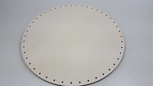 Peddigrohr Boden 30 cm rund, mit Handmade Holzlabel - 4