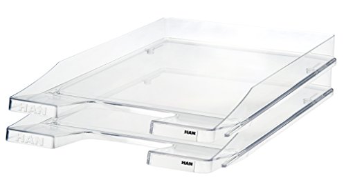 HAN Briefablage JUNIOR, DIN A4/C4, flach, stabil, stapelbar, transparent-glasklar - 2