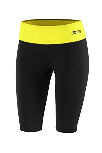 FITTECH PERFORMANCE Damen Thermoaktiv Legging Leggins Strumpfhose Tights Shorts Laufhose Kurz Fitness Pilates Outdoor Radsport Running - 4