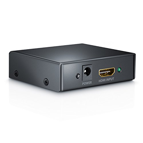 CSL – 4k UHD HDMI Splitter / Verteiler – 4k Ultra HD 2160p / Full HD 1080p – CEC – HDCP – 3D Ready – Deep Color 30bit, 36bit, 48bit – vergoldete Kontakte – Metallgehäuse - 3