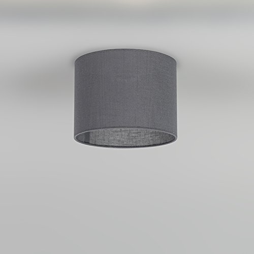 QAZQA Modern Polyester Lampenschirm 20/20/15 Zylinder dunkle-grau , Rund gerade Schirm Pendelleuchte, Schirm Stehleuchte, - 3