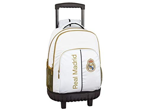 Real Madrid CF Mochila Grande con Ruedas Carro Fijo, Trolley