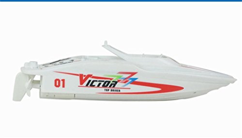 DAYLIN 15*4.7*4cm Remote Control Boat RC 4CH 2.4G Racing Waterproof Remote Outdoor Toys (White)
