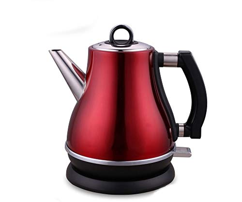KFDM Bouilloires lectriques Marmite lectrique  Chauffage Rapide En Acier 1.2Lstainless De La Bouilloire 1500W Du Mnage 220V, Rouge
