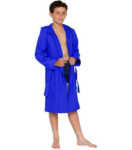 Accappatoio Bambino Dolphin Microfibra Con Cappuccio - Morbido, Salvaspazio, Colorato (Giallo, 14/16 Anni) - Foto 5