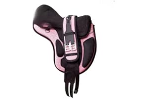 WILD RACE Freemax Treeless Saddle, Available in 13 Colors 9 Sizes (15", Light-Pink)