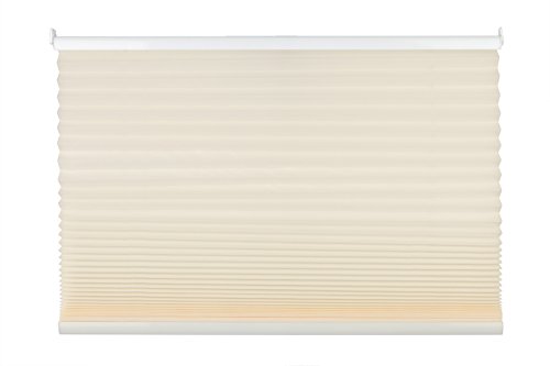 mydeco 75x130 cm (W x H) in Honeycomb Pleated Blind without Drilling Cream Blinds for Inner Including Brackets (Klemmfix) and Sun Protection for Window