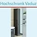 Produktbild Jet-Line Badschrank schwarz Hochglanz Badmöbel Schrank Vaduz Black Hochschrank