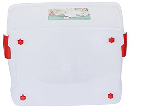 ARISTO Multipurpose Plastic Storage Container Box with Wheels 25 LTR (Clear, Transparent) - Image 6