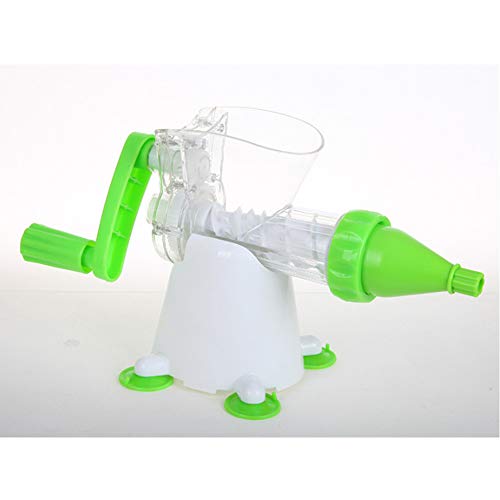 Preisvergleich Produktbild TKFY Multifunktionelle Fruchtsaftjächerei-Eisschild-Eismasc... Gemüsesaftmaschine Semi-automatische Zitrussaftwerkzeug Household tragbarer Gürtel (weiß + grün) 270.5×150×210.5mm