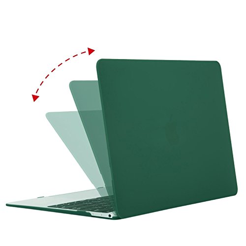 MOSISO Ultra Slim Plastik Hartschale Schutzhülle Hülle Snap Case für Neu MacBook Pro 12 Zoll mit Retina Display A1534, Pfau Grün - 2