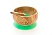 Baby Suction Bowl and Matching Spoon Set, Suction Stay Put Feeding Bowl, Natural Bamboo (Green)
