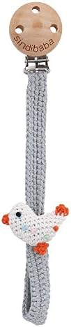 Dummy chain Bird Betty Crochet Baby Headband (White)
