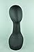 19" Tall PVC Plastic Mannequin Head Matte Black Color