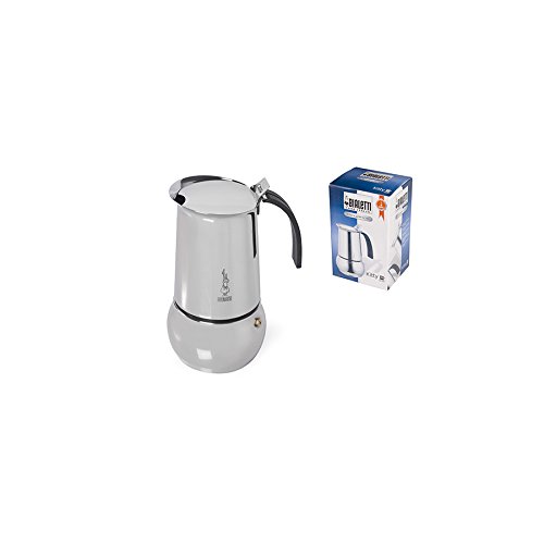 examen Bialetti Kitty Cafétière avec Fond Induction, Acier Inox, Argent, 10 Tasses