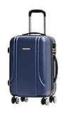 Valise Cabine 55cm - Alistair Smart - Abs Ultra Légère - Marque Française - Garantie 2 Ans - SAV en France - Bleu Marine