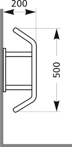 Fahrradständer – Wandparker 3445 mit Einstellwinkel 45 Grad zu Wandmontage - 2
