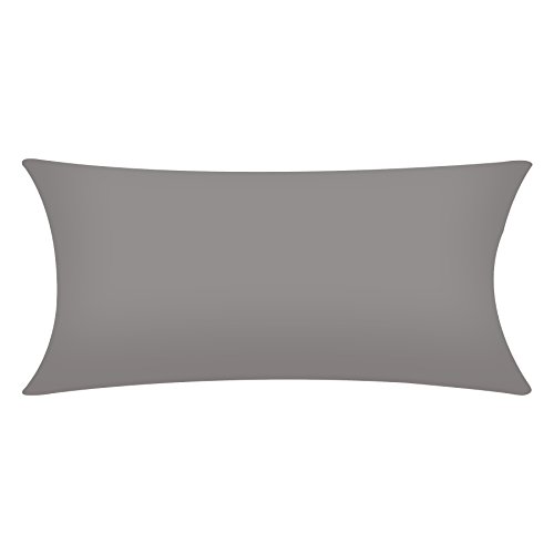 WOLTU KB5118gr , Kissenbezug Kissenhülle 100% Baumwolle , Sofakissen Dekokissen Bezug , Kopfkissen Hülle Bezüge , 50×50 cm , (Dunkel) Grau - 3