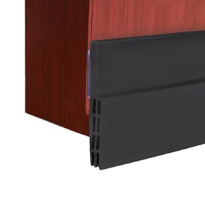 NouveLife Bas de Porte Anti Bruit Bande d'Etanchéité en Silicone Souple 5cm x 100cm Adhésif Imperméable à l'Eau Isolement du Bruit Triple Limite du Passage d'Air Anti Souris Cafard Noir