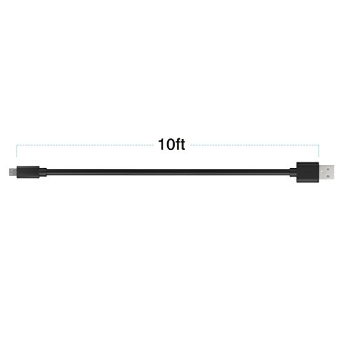 MoKo Reversible USB 2.0 / Micro USB Kabel, (10ft / 3M) USB 2.0 A Stecker auf Micro B Stecker Charge und Sync-Kabel für Android, Samsung, HTC, Nokia, Nexus, Sony, Schwarz - 6