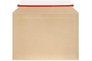 IDEALS UK PACKAGING LTD Mailer Envelopes/Strong E-Flute Cardboard A4 X 25/Pack - Capacity A4 Book Mailers Expand to Fit 50mm Thick - Large Letter Size at 25mm. (234x334mm)