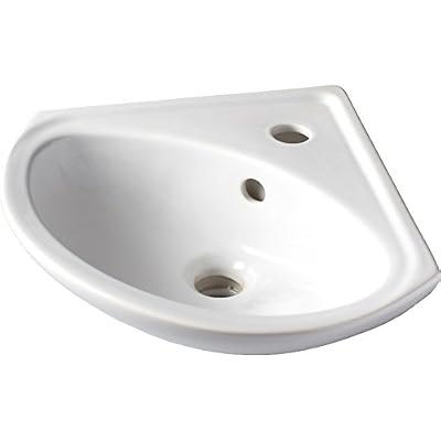 PlaneteBain Lave-mains céramique angle blanc l.35 x P.35 cm, Sigma