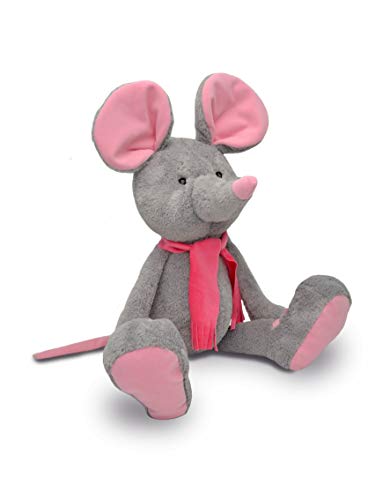 Preisvergleich Produktbild MU Brno 43100A Mause Alfi 65cm, Grau-Pink, Plüschtiere, Mehrfarbig