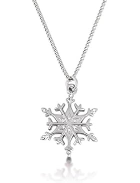 Disney Couture Frozen Weiß vergoldet Schneeflocke Halskette