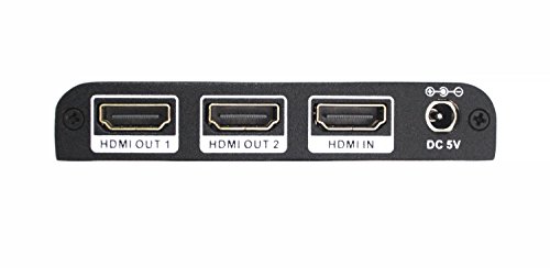WINGONEER HDMI 2.0 Splitter 2 fach 1×2 1080p auch für 3D 1:2 Verteiler HDCP2.2 DVI1.0 Full HD 1 In 2 Out - 4