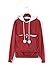 Produktbild Swallowuk Damen Hoodies Haustier Katze Hund Känguru Beutel Kapuzenpullover Pullover mit Tasche Langarm Sweatshirt Winter Herbst Tops (L, Rot)