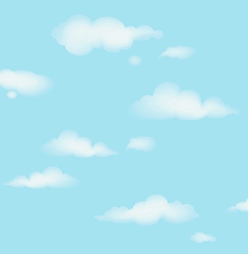 Decorline Tapete, Wolken blau