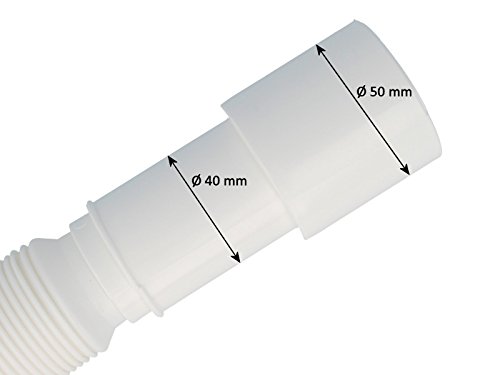 tecuro flexibler Spülen-Ablaufschlauch, ausziehbar bis 850 mm - 3