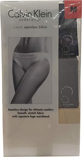 Preisvergleich Produktbild Calvin Klein Ladies' Seamless Bikini Signature Logo Waistband Smooth Fabric 3 Pack