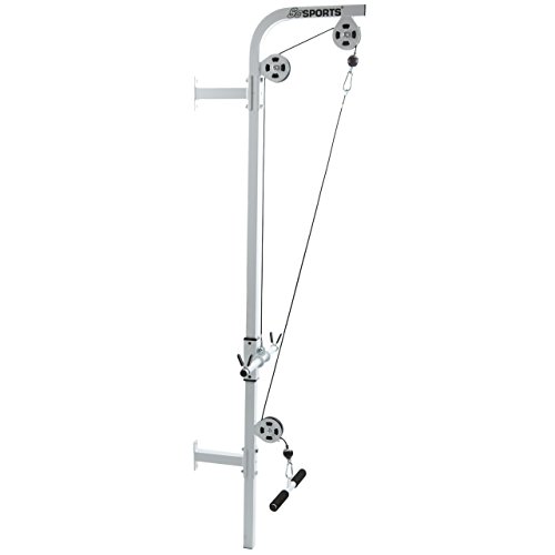 ScSPORTS Latzug Kabelzug Wandmontage, Stahl, weiß - 3