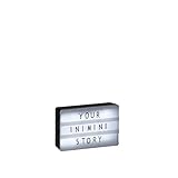 como hacer una caja de luz blanca Cable USB incluido LEDR - Caja de luz cinematográfica A7 - Incluido 85 letras y símbolos - Incluido cable USB - Marco negro - Frente blanca