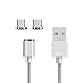 Produktbild WSKEN Mini2 Magnetkabel Typ C Doppel-Metall-Stecker mit Nylon umsponnen USB C Schnelles Laden Daten Sync-Kabel für Samsung GalaxyS8,Note8,Nexus5X/6P,HTC10,Huawei P9,Sony Xperia und mehr 3.3ft/Silber