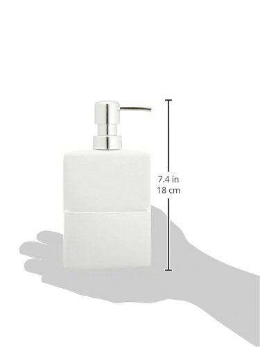 WENKO 3620115100 Spülmittelspender True Colours Festival Weiß – Soft-Touch, Fassungsvermögen 0.38 L, Soft-Touch Keramik, 10 x 18 x 10 cm, Weiß - 4