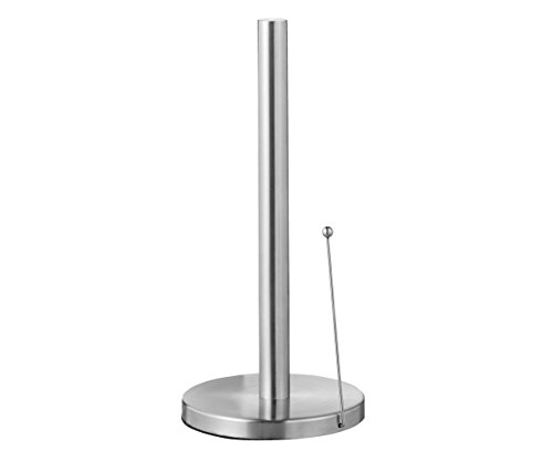 Esmeyer 290-255 Küchenrollenhalter SAM aus mattiertem Edelstahl, mit praktischer Abreißhilfe, im Geschenkkarton.