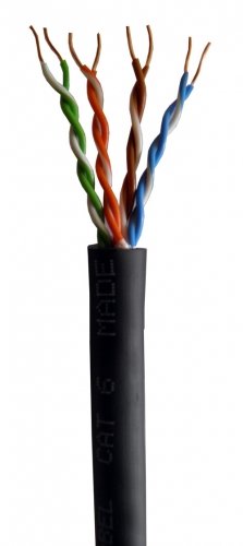 Preisvergleich Produktbild Schulz CAT6 Kabel flexibel - schwarz, Meterware