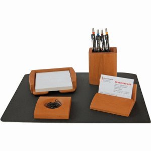 Preisvergleich Produktbild Rumold Schreibtisch-Set 5-teilig Holz Kirsche