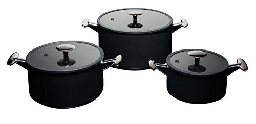 TVS 2340003 Maestrale Kochtopfset mit Deckel 16/20/24 cm, 3 teilig